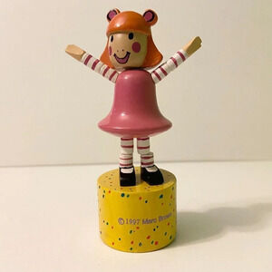 Vintage 1997 Marc Brown Arthur Sister DW  Push Puppet Wooden Figure